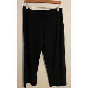 Eileen Fisher Pants Womens Large Wool Pull On Trousers Relaxed Fit Dry Clean